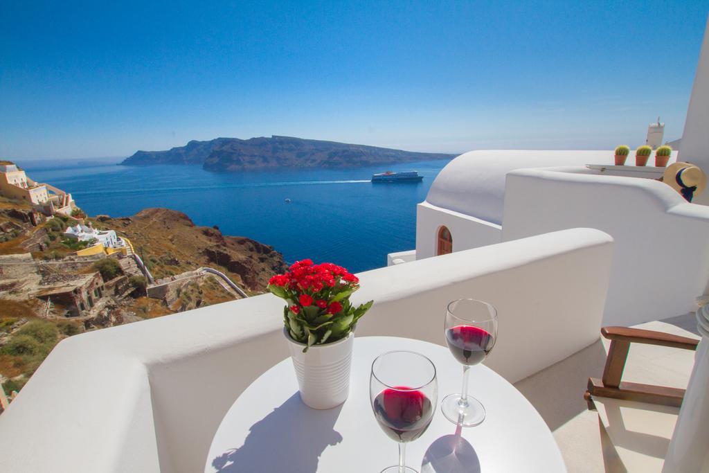 Standard Studio im Höhlenstil mit Blick auf die Caldera